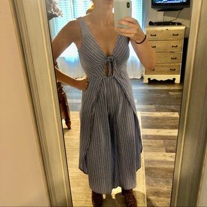 Skylar & Jade Jumpsuit Romper Blue and White